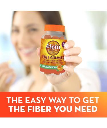 Metamucil Sugar-Free Orange Fiber Gummies - 5g Prebiotic Plant Based Blend - 120 Count - Buy Online on GoSupps.com