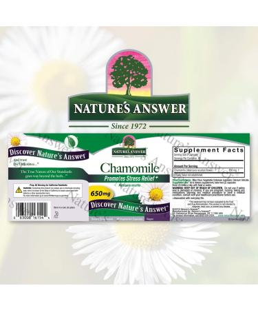 Nature's Answer Chamomile Flower 90 Vegetarian Capsules | Relaxation & Digestion Support - Buy Online on GoSupps.com