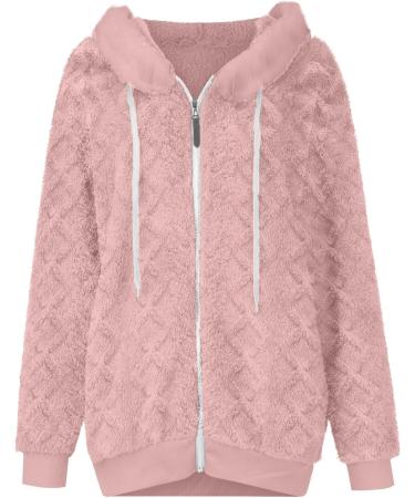 Shop Hanxiulin Women's Fleece Jacket - Cozy & Breathable Winter Parka Pink XL Reversible Design - Buy Online on GoSupps.com