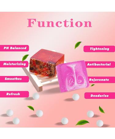 Organic Yoni Soap Bars Set of 4 for Women - pH Balanced Feminine Wash - Handmade Vagina Soap with Bubble Net - Natural Vaginal Care - 3.53 oz - Buy Online on GoSupps.com