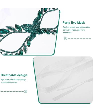 Amosfun Elegant European Masquerade Mask - Green Wedding Party & Prom Costume Prop - Buy Online on GoSupps.com