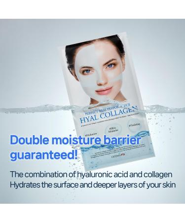 HYALCOLLAGEN Hydrolyzed Collagen Face Masks - Moisturizing & Vitalizing | Value Pack of 8 (23g each) - International Shipping Available - Buy Online on GoSupps.com