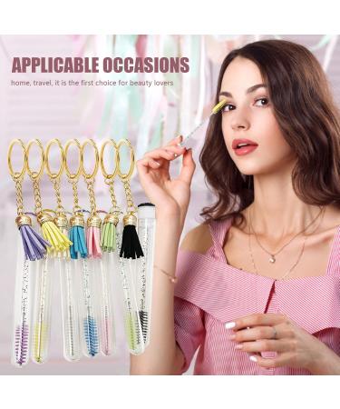 Keychain Eyelash Brush Tube | Empty Mascara Tube and Wand Mascara Brushes Lash Extension Brushes Mascara Brushes for Women Girls Makeup Kumprohu - Buy Online on GoSupps.com