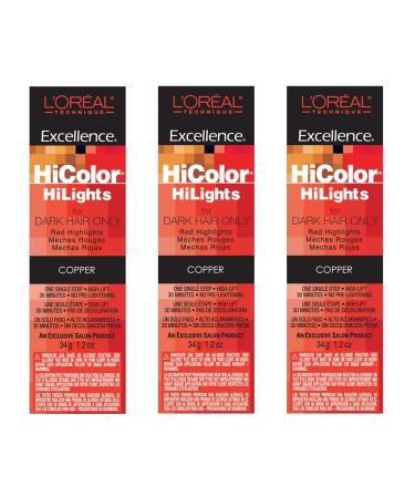 L'Oreal HiColor HiLights COPPER Permanent Hair Color Tint HC-05104 (3 Pack) Copper 1.2 Ounce (Pack of 3) - Buy Online on GoSupps.com