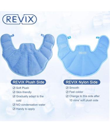 REVIX Large Neck Ice Pack for Pain Relief - Reusable Gel Cold Compress for Neck, Shoulders, Upper Back - Ideal for Rotator Cuff Injuries, Swelling - Soft Plush Lining - Skyblue - Buy Online on GoSupps.com