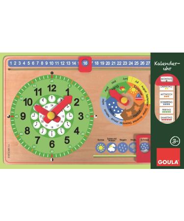 Buy GOULA Calendar Clock Small Format - International Shipping Available | Perfect for Kids' Learning - Buy Online on GoSupps.com