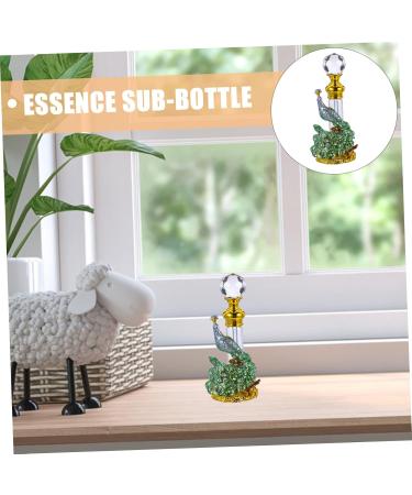 DOITOOL Perfume Bottle Essential Oil Bottle Vintage Desk Travel Aluminum Alloy 14x4x3cm Green - Buy Online on GoSupps.com