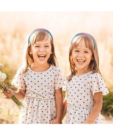 Sibba Rhinestone Headbands Set - Sparkly Thin & Wide Hair Bands for Girls - Silver Glitter Sequin Jeweled - Perfect for Easter Day - 2 PCS - Buy Online on GoSupps.com
