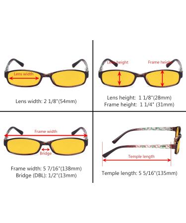 Eyekepper 3 Pack Blue Light Blocking Reading Glasses - Crystal Clear & Amber Tinted +3.00 for Computer Use - Buy Online on GoSupps.com