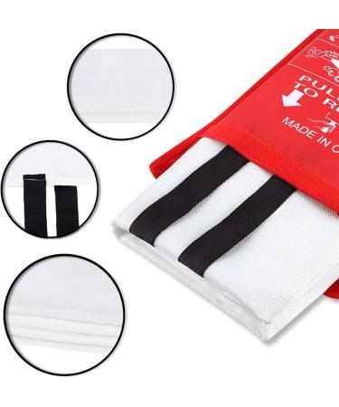 2-Pack XL 47''x47'' Fire Blanket Set with Heat Resistant Gloves - for Kitchen, Camping & Grilling | EVERLIT - Buy Online on GoSupps.com