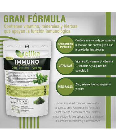 Andrographis Paniculata Elikafoods Extract.240 natural capsules of 500mg. Strengthens the immune system increases the body's defenses. 100% natural. Suitable for vegans gluten free. - Buy Online on GoSupps.com