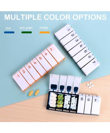 Shop Weekly Pill Organizer | 7-Day Travel Pill Box for Vitamins Supplements & Medicines - Push-to-Open Design - Buy Online on GoSupps.com