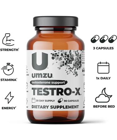UMZU Testro-X - 30 Day Supply - Natural T Booster - Natural Formula - Promote Proper Hormonal Function - Support Healthy Males - Buy Online on GoSupps.com