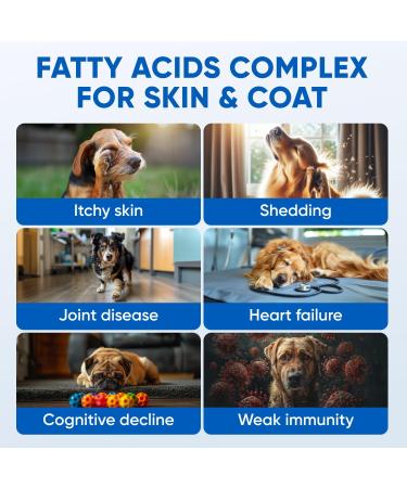 Canine Omega 3 Supplement - Skin & Coat Support - Omega-3 Fatty Acids for Dogs Health - Buy Online on GoSupps.com
