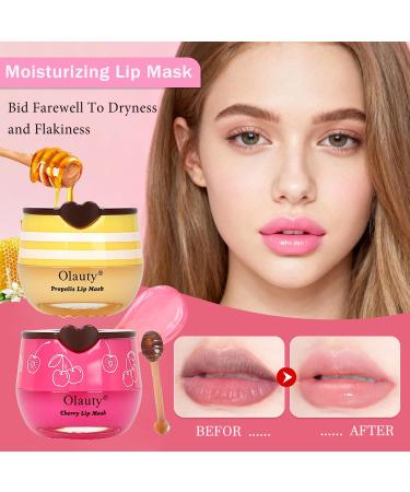 9 PCS Bee Lip Balm Honey Pot Propolis Fruits Lip Balm Bulk Hydrating Sleeping Lip Mask Overnight Prevention Dry & Cracked Smooth Lips & Reduce Lip Lines - Buy Online on GoSupps.com