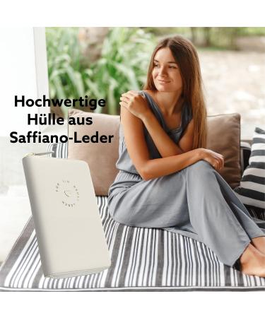 Luxurious Mother-Child Passport Holder for Austria | Saffiano Leather Optics (Beige) | Ultrasound Images Vaccination Pass | Perfect Gift for Expecting Mothers - Buy Online on GoSupps.com