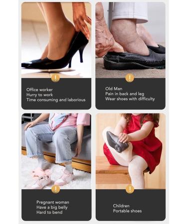 Comfortable Long Handle Shoe Puller Tool | 5-Part Non-Slip Shoe Aid for Seniors | Extra Long Purple Handle - Buy Online on GoSupps.com