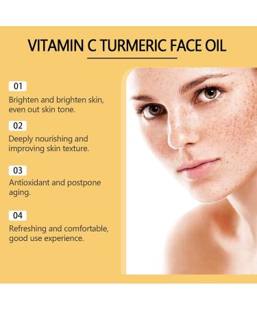 S rum claircissant visage l'huile de curcuma s rum correcteur de taches au curcuma huiles blanchissantes anti- ge pour la peau la vitamine C am liore le teint terne et uniformise le teint (3pcs) - Buy Online on GoSupps.com