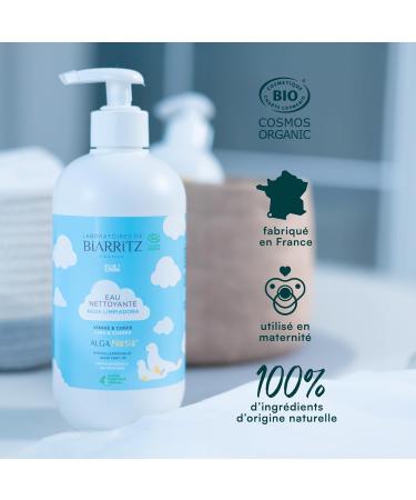 Laboratoires de Biarritz - Eau Nettoyante Micellaire pour B b - Certifi e Bio - Apaise et Rafra chit la Peau - Visage Corps Mains & Si ge - 500 ml - Fabriqu e en France - Buy Online on GoSupps.com