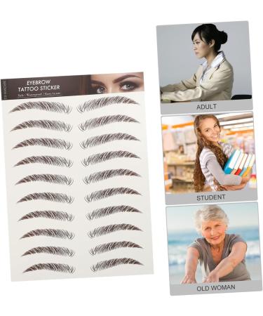 Balacoo Fake Eyebrow Stickers 9 Sheets Waterproof Eyebrow Stickers Cosmetic 3d Eyebrow Lines Eyebrow Tattoos Stickers - Buy Online on GoSupps.com