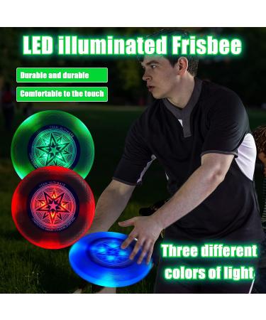 3-Piece LED Flying Disc Set | Glow in The Dark | 175g | 10.43 Inch | Easy to Throw | Ultimate Disc for Outdoor Games | Perfect for Camping, Beach, and Park | Great Gift for Adults - Buy Online on GoSupps.com
