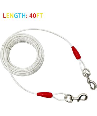 Petest Reflecting Integration Leash for Dogs (10-250 lbs) - Available in 10ft to 40ft Lengths - Red & Silver - Buy Online on GoSupps.com