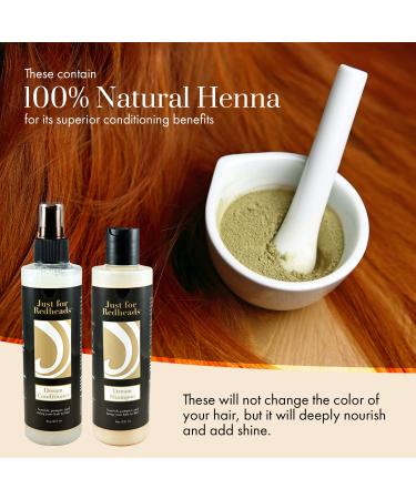 Just for Redheads Dream Shampoo & Leave In Conditioner Duo | Volumizing Hair Care for Red Hair | Natural & Red Dye Treatment - Buy Online on GoSupps.com