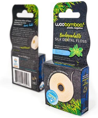 Buy WooBamboo! All Natural Silk Dental Floss Zero Waste 66ft Mint-Flavored Floss (Pack of 2) | Eco-Friendly Dental Care - Buy Online on GoSupps.com
