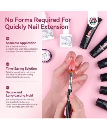 Saviland Poly Gel Nail Kit with Drill/U V Light - 6 Colors Jelly Poly Extension Set for DIY Nail Art at Home - Buy Online on GoSupps.com