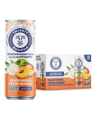 Thirsty Buddha All Natural Coconut Water 5.7kg (12/490ml) & Thirsty Buddha Sparkling Coconut Water 12 Count Peach Mango 12 x 330 ml - Buy Online on GoSupps.com