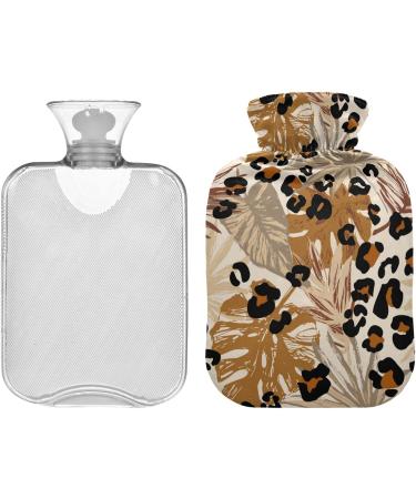 NAANLE Leopard Print Hot Water Bottle - 2L for Menstrual Cramps & Pain Relief | Heat & Cold Therapy - Buy Online on GoSupps.com