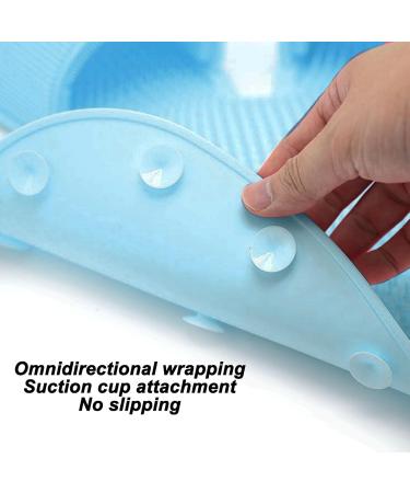 Buy Shower Foot Cleaner Mat - Multifunctional Silicone Foot Scrubber with Strong Suction Cups for Men - Blue | International Shipping - Buy Online on GoSupps.com