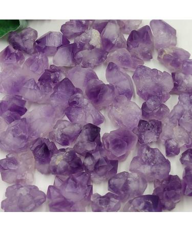 Natural Crystal Rough 100g Random Natural Skeletal Purple Amethyst Crystal Cluster Display Specimen Aquarium Decor Rock Stone Gift 100g bulk