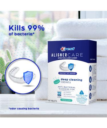 Crest Aligner Care Anti-Bacterial Tablets for Aligners, Retainers, Mouthguards - 180 Tablets (60-Count x 3 Pack) - Buy Online on GoSupps.com