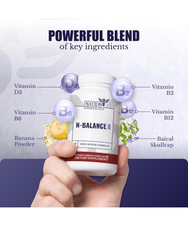 N-Balance8 Nerve Support Supplement | Alpha Lipoic Acid & Benfotiamine | 60 Capsules for Nerve Health - Men & Women - Buy Online on GoSupps.com
