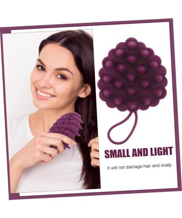 Kombiiuda ArtFakt Scalpoos Shampoo Brush - Soft Scalp Massager for Hair Peeling & Cleaning | Purple Pebble Gel 12x7.8x3.6cm - Buy Online on GoSupps.com