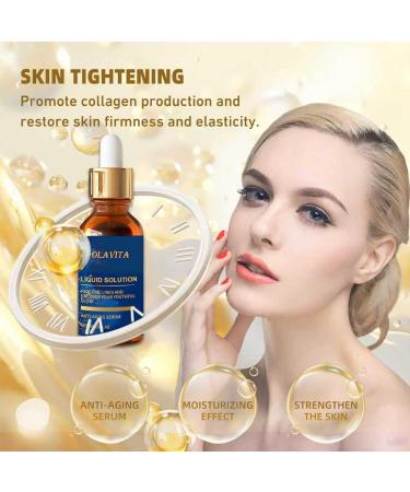 OLAVITA Liquid Solution Anti Aging Serum Vitamin C Facial Treatment for Hydration & Firmness Collagen Support 2 Pack - Buy Online on GoSupps.com