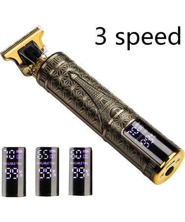 Premium Hair Clippers for Men - Zero Gapped T-Blade Trimmer 3 Speed LED Display Rechargeable Cordless Grooming Kit - Buy Online on GoSupps.com