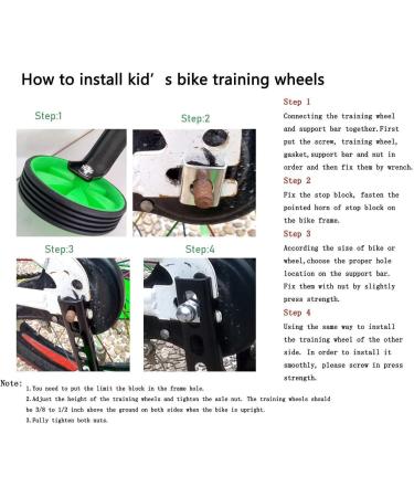 Bicycle Training Wheels Replacement Kit for Kids - Heavy Duty Rear Stabilizers - Fits 12/14/16/18/20 inch Bikes (Black) - Buy Online on GoSupps.com