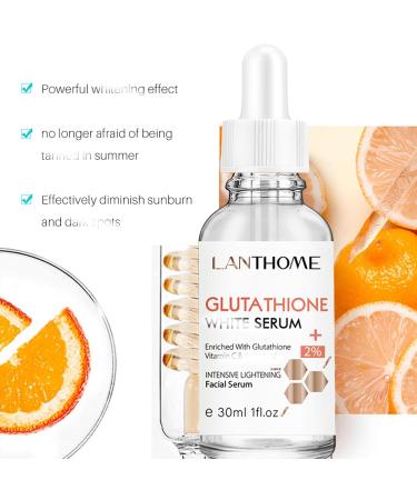 Glutathione Skincare Set - Complete Anti-Aging Routine with Cream Toner Face Wash & Serum for Radiant Skin - International Shipping Available - Buy Online on GoSupps.com