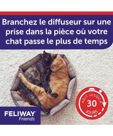 FELIWAY Friends Anti Conflit pour Chat - Diffuseur + Recharge 48 ml - Buy Online on GoSupps.com
