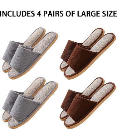 8 Pairs Disposable Open Toe Slippers for Guests - Comfortable & Washable - Multi-Color Casual Spa Slippers for House, Hotel, and Travel - Universal Size - (4 Medium + 4 Large Size, 4 Colors) - Buy Online on GoSupps.com