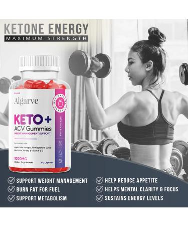 Algarve Keto ACV Gummies - 60 ct Advanced Formula Apple Cider Vinegar Supplement - Buy Online on GoSupps.com