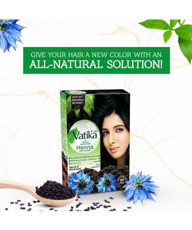 Henn noir pour cheveux Vatika - Buy Online on GoSupps.com