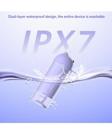 BESTEK Cordless Water Dental Flosser - Portable Oral Irrigator for Teeth Gums & Braces Care 4 Jet Tips Rechargeable & IPX7 Waterproof - Violet - Buy Online on GoSupps.com