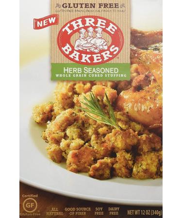 Three Bakers Stuffing Cubed Gf Hrb Whl, 12 oz., Pack of 4