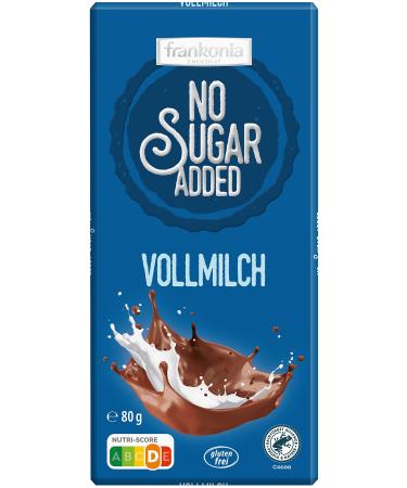 frankonia CHOCOLAT NO SUGAR ADDED whole milk chocolate gluten-free 80 g Single 80 g (1 pack)