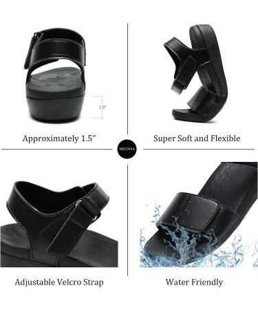 MEGNYA Women's Plantar Fasciitis Orthotic Sandals - Comfortable Arch Support Slides with Soft Straps and Anti-Slip Lightweight Sole - Buy Online on GoSupps.com
