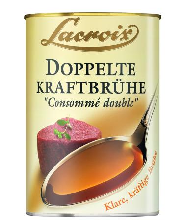 Lacroix Double fertilizer "Consomm Double" |3x 400 ml |Clear strong broth |Delicate soup specialty for in between or as a starter