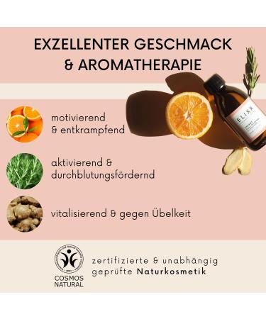 ELIXR Ayurvedic Energy Mouthwash - Natural Ginger Orange & Rosemary Oil - Certified German Cosmetics (200ml) - Buy Online on GoSupps.com